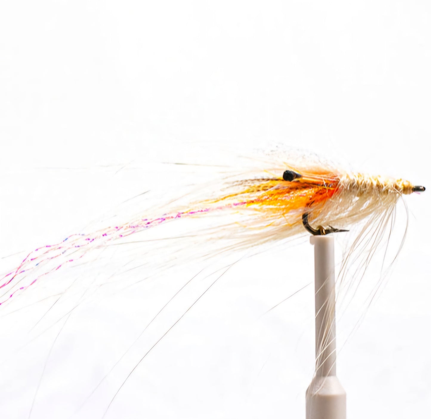 Meerforellenfliege - Pattegrisen fluo orange / hotspot