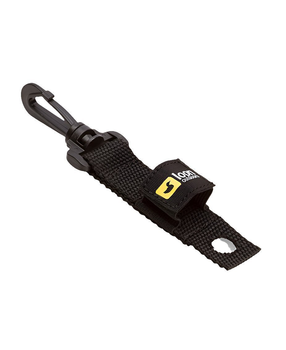 Loon Small Caddy Halter klein leer ohne Inhalt, Farbe schwarz mit Loon Outdoors Logo