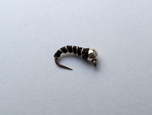 Nymphenfliege - Tungsten Zebra Midge schwarz / silber