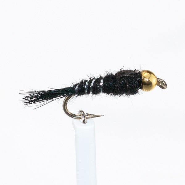 Nymphenfliege Hare's Ear schwarz mit Goldkopf
