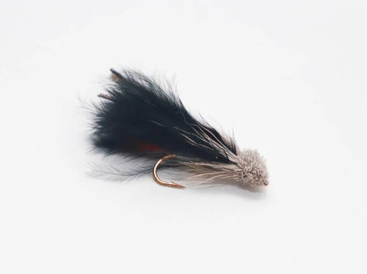 Streamer Maribou Muddler Minnow schwarz-grau