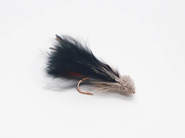 Streamer Maribou Muddler Minnow schwarz-grau